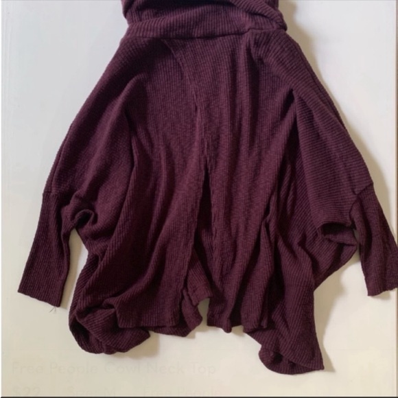 Free People Cowl Neck Open Back Sweater Top - Picture 4 of 4